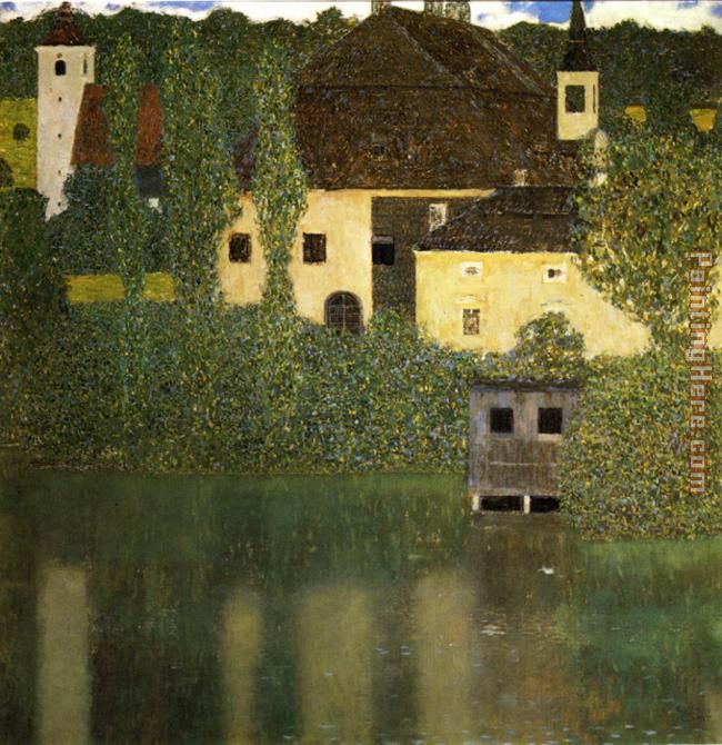 Water Castle painting - Gustav Klimt Water Castle art painting